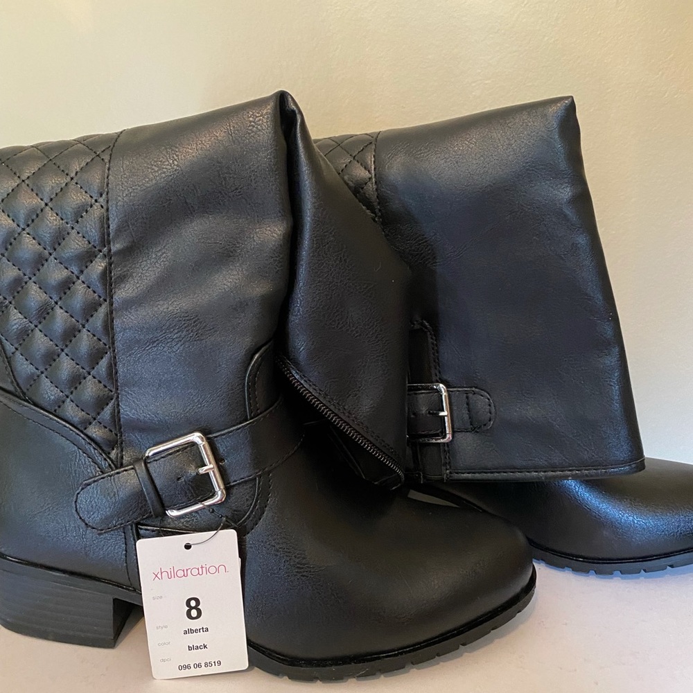Xhilaration black boots. Size 8 NWT